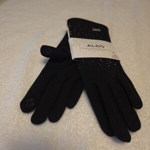 Aldo Black Sparkle Tech-Friendly Gloves